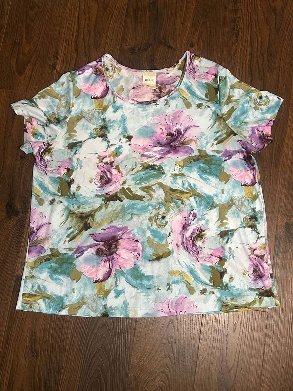 Blair Women's Floral Print Short Sleeve Casual Tee